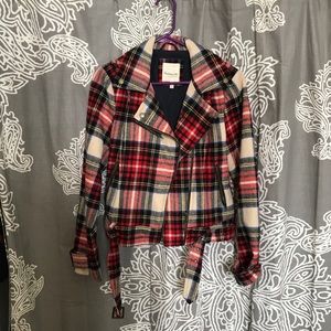 Plaid Motorcycle Jacket